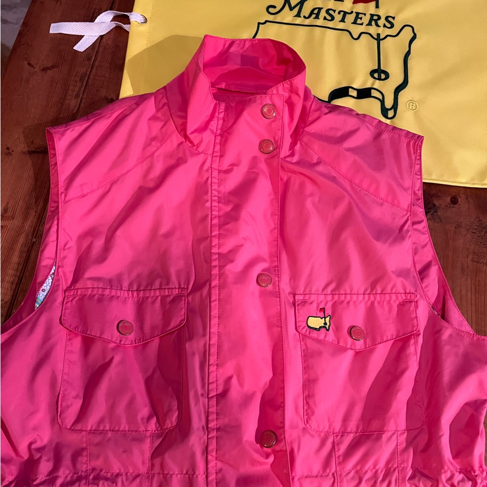 The Masters Magnolia Lane Collection Ladies Pink Vest Sz Small. Augusta National
